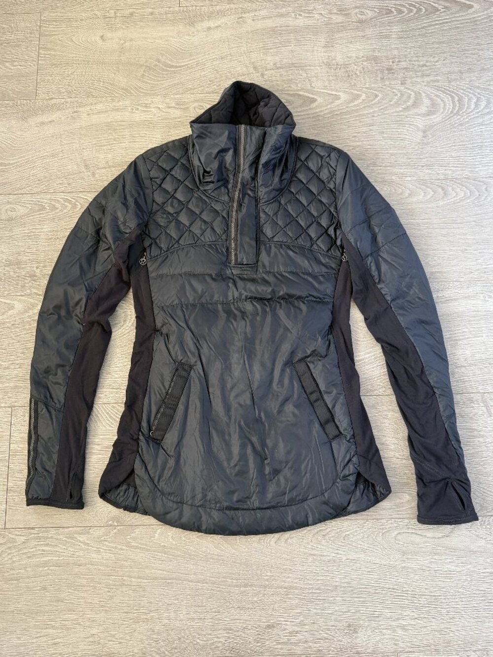 lululemon Quilted Half-Zip Pullover Jacket Black Size XS